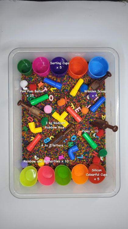 Rainbow Radiant Rice Party Kit